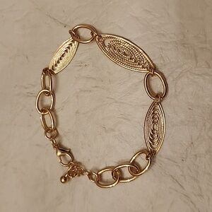Gold tone over sterling silver bracelet